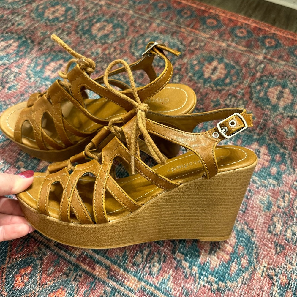 Lace Up Wedges